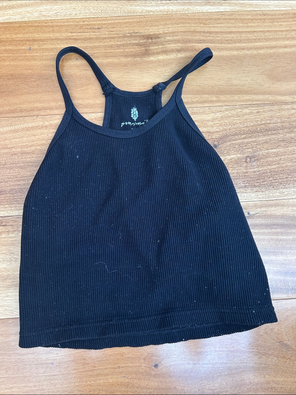 FP Movement by Free People Black Ribbed Cropped Tank